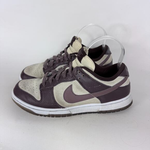 Nike Dunk Low Athletic Sneakers Women's 8.5 Plum Coconut Milk Suede Low Top - Picture 5 of 10